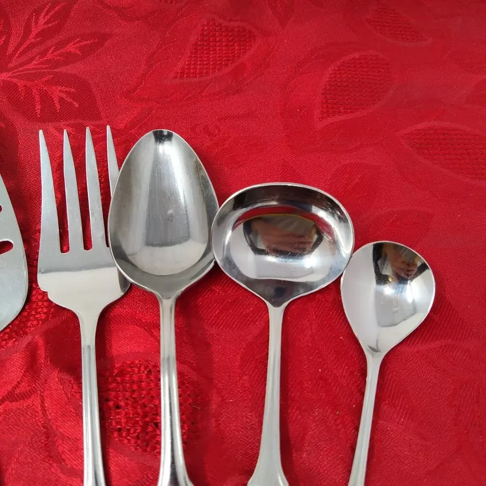 6X Serving Colonial Shell Stainless Ladle Spreader Pie Fork Korea